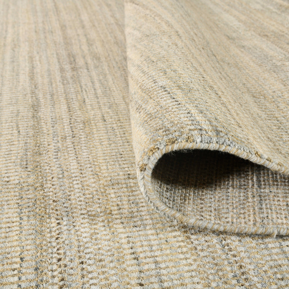 Rufina Handmade Wool Blend Area Rug, Beige, 2'x3'