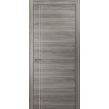 Solid French Door 24 x 96 | Planum 0310 Ginger Ash with| Bathroom