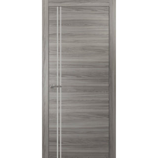 Solid French Door 24 x 96 | Planum 0310 Ginger Ash with| Bathroom