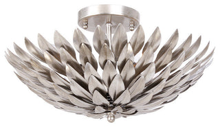 Crystorama Lighting Group 505 Broche 16"W 4 Light Semi-Flush - Antique Silver