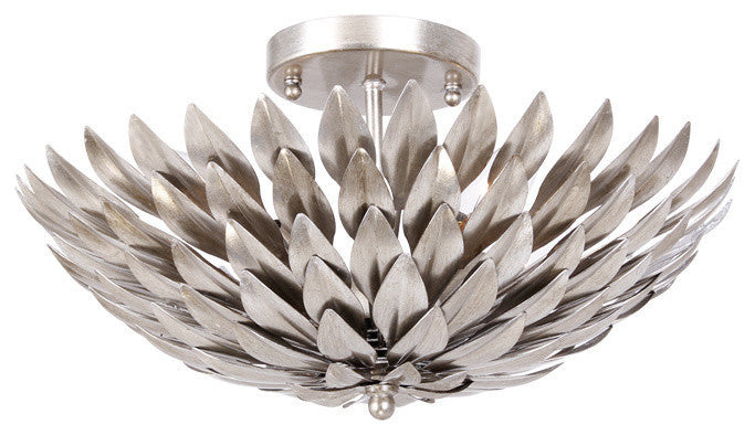 Crystorama Lighting Group 505 Broche 16"W 4 Light Semi-Flush - Antique Silver