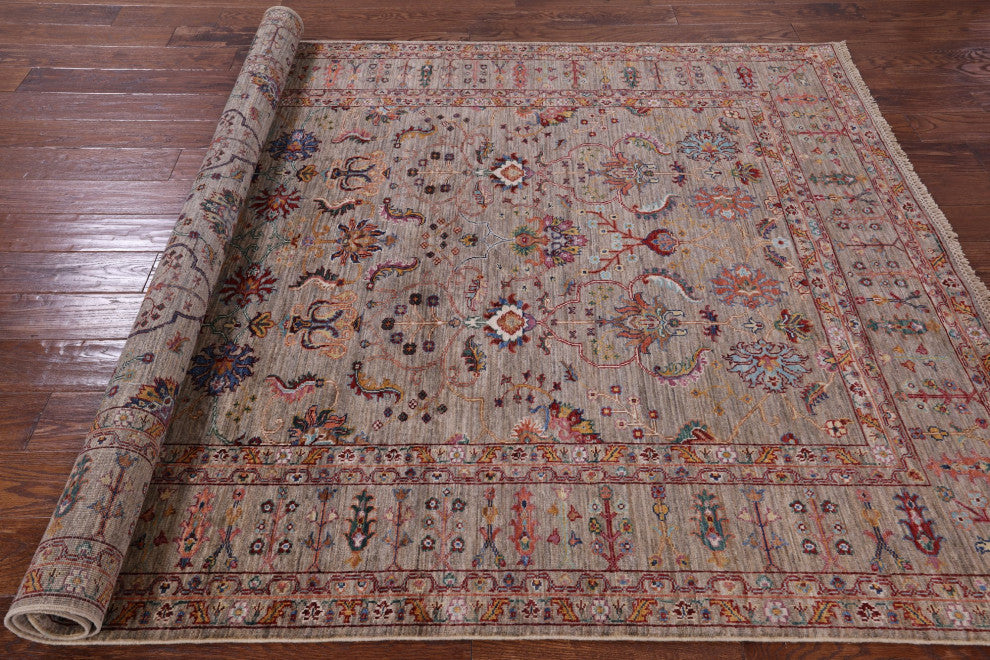 Handmade Persian Tabriz Rug 5' 9" X 7' 6" Q7613