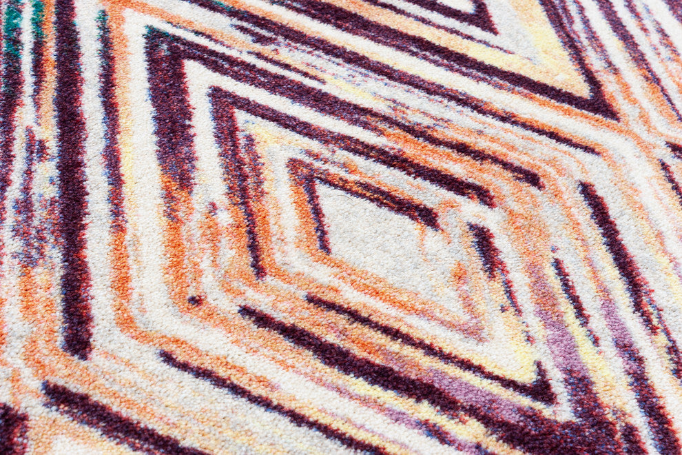 Cowboy Love OKA Multi Area Rug , 5'4"x7'8"