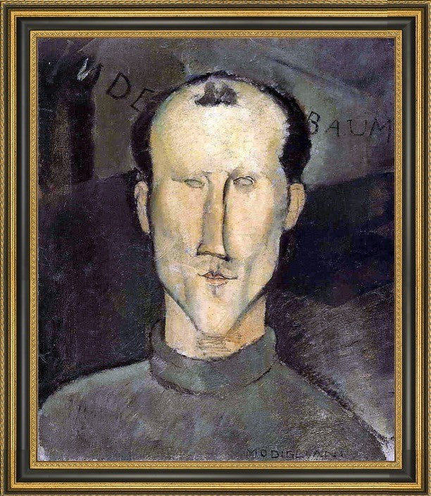 Amedeo Modigliani Leon Indenbaum - 16" x 20" Framed Premium Canvas Print