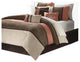 Madison Park Palisades Palizzate Suede 7-Piece Comforter Set, Coral, Cal King