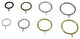 Metal Rings with Eyelet Set of 20, Polished Chrome, 1" Dia