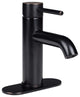 European Single Post Bathroom Faucet with Deck Plate Oil Rubbed Bronze