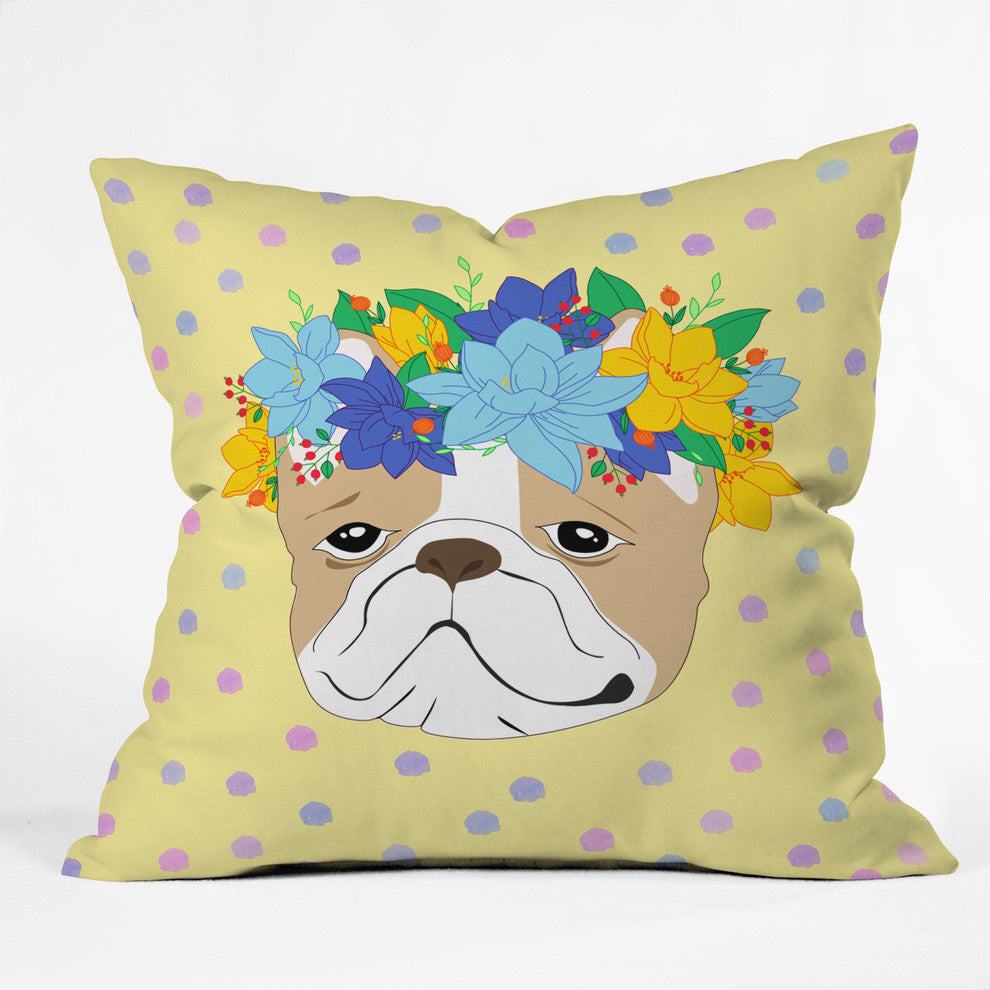 Hello Sayang Frenchies Throw Pillow