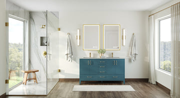 Fogless, Dimmable, Color Temperature Adjustable LED Mirror, Brush Gold, 24x36