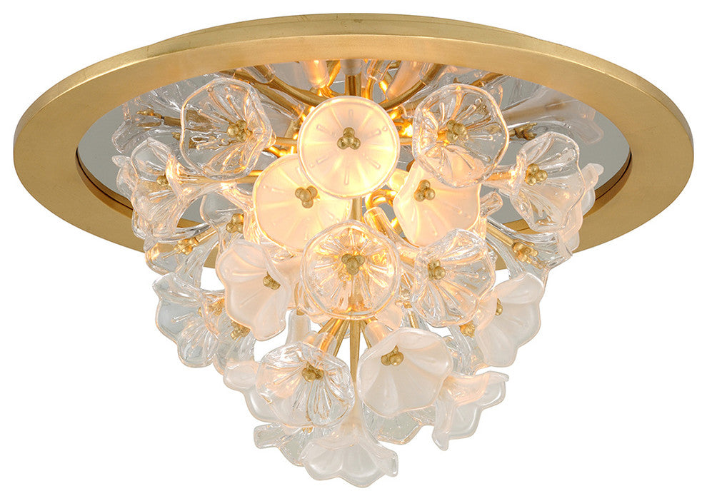Jasmine, LED Flush Mount, Gold Leaf