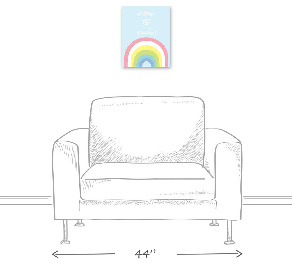 Follow The Rainbow 11x14 Canvas Wall Art