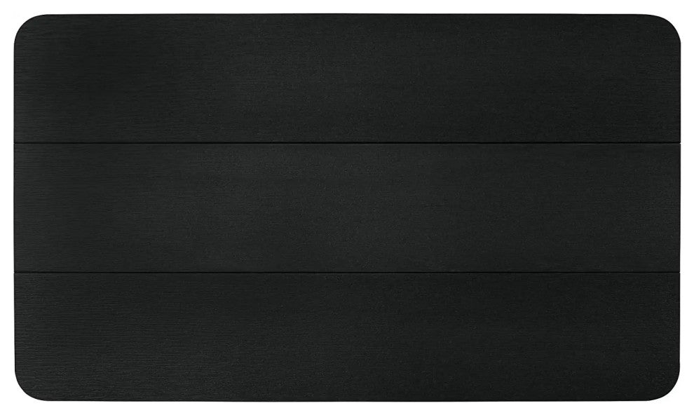 Weatherproof Outdoor Set With Adirondack Seating and Coffee Table, Black