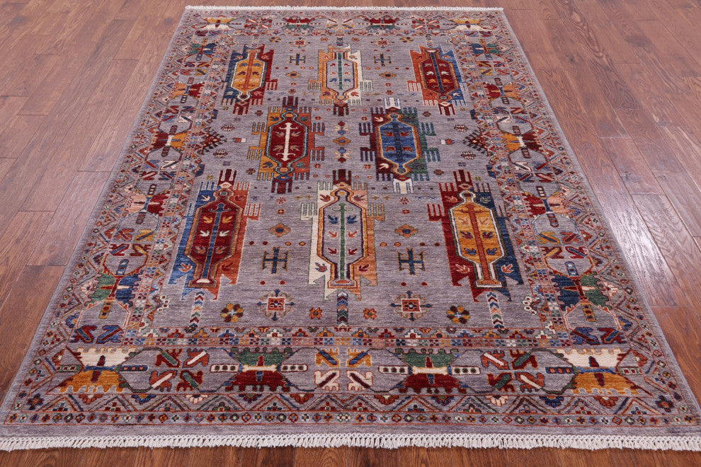 5' 10" X 7' 10" Fine Turkmen Ersari Handmade Rug Q11268