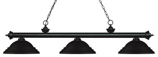 Riviera 3 Light Billiard, Matte Black With Matte Black Shade