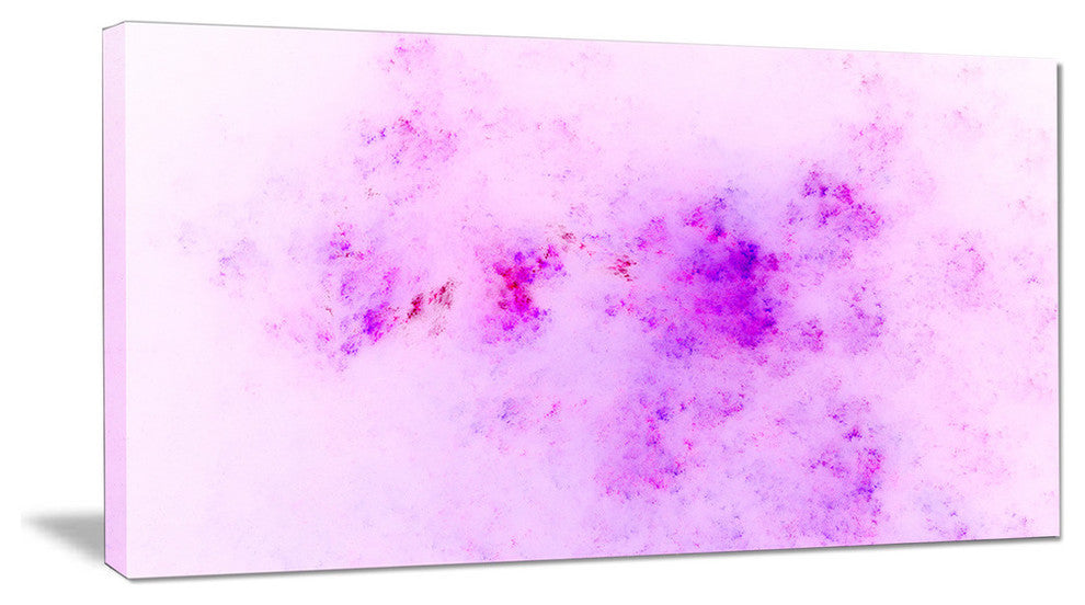 Blur Light Pink Sky with Stars, Oversized Abstract Canvas Art Print, 60x28