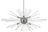 Elegant Lighting 2502D46 Sienna 10 Light 46"W Crystal Sputnik - Chrome
