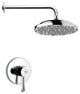 Chrome Shower Faucet Set With 9" Rain Shower Head