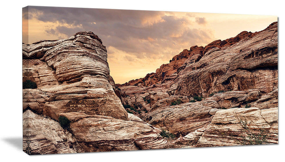 Scenic Red Rock Canyon in Nevada, Large landscape Canvas Art Print, 60"x28"