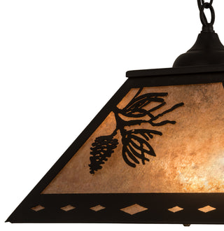 16 Square Balsam Pine Pendant