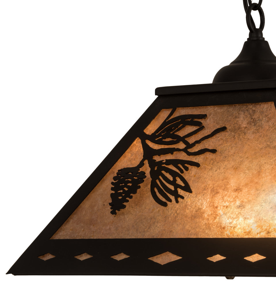 16 Square Balsam Pine Pendant