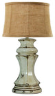 Fangio Lighting 29" Ceramic Table Lamp, Aged Transparent Grey Crackle