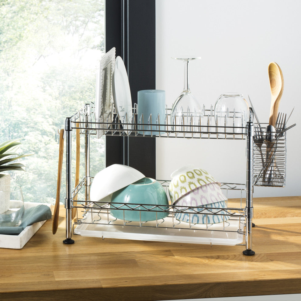 Brooklyn 24" Adjustable Dish Rack, Chrome