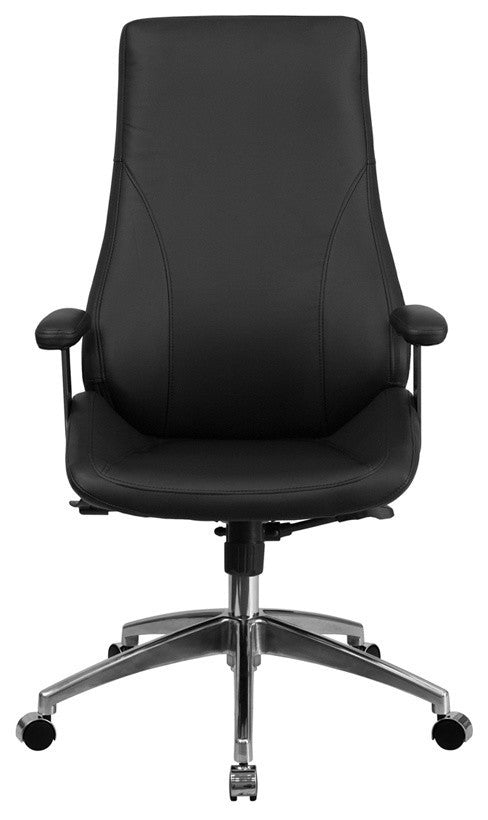 High Back Leather Executive Swivel Office Chair, Black