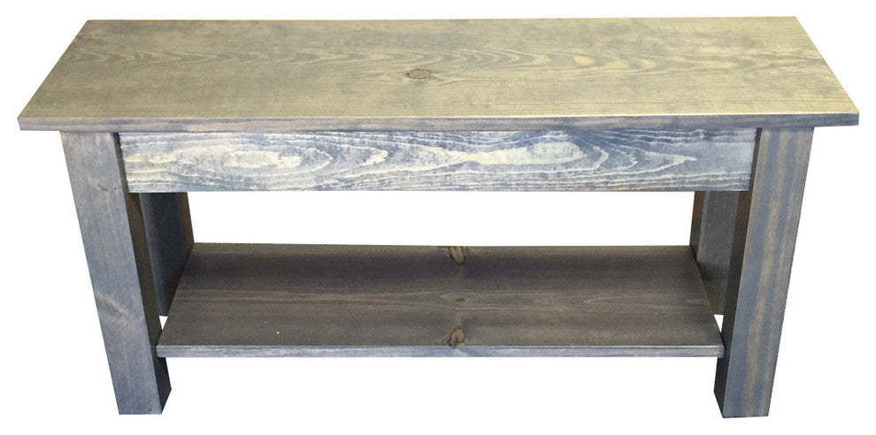 Cape Cod Storage Bench With Shelf, 36"