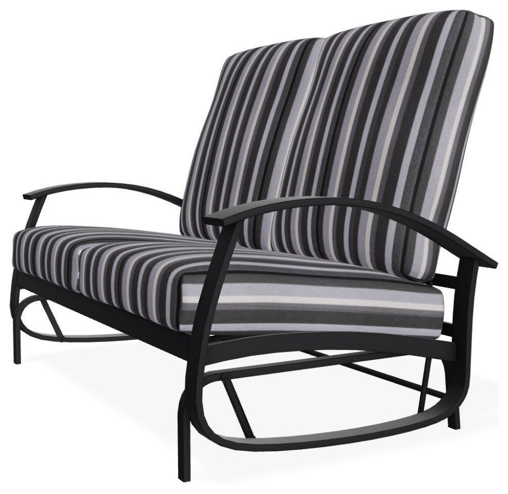 Belle Isle Cushion Deep Seating 2-Seat Glider, Sensory Granite/Black