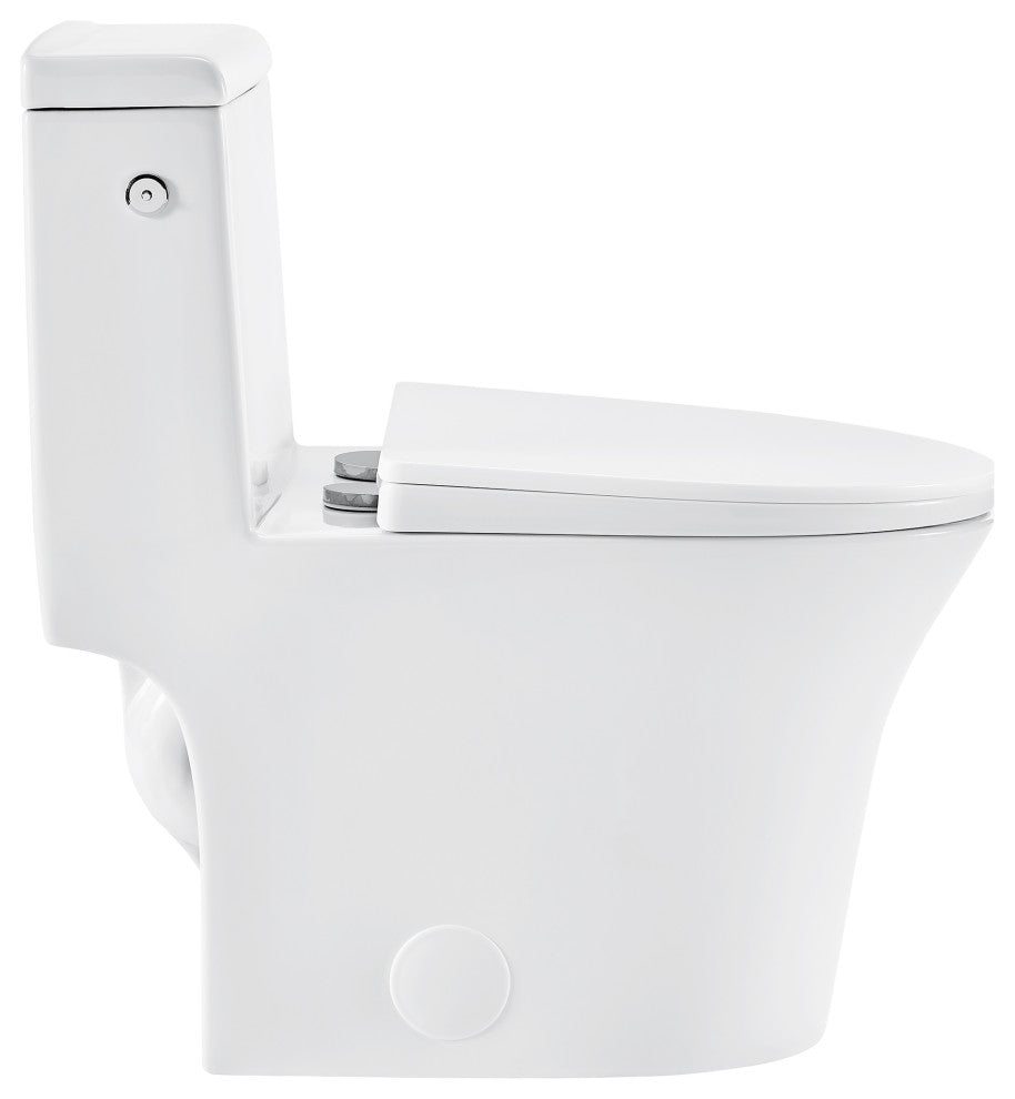 Hugo One Piece Elongated Toilet, Touchless