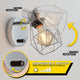 Black Wall Lights Industrial Farmhouse Adjustable Head Vintage Cage Wall Mount