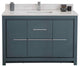 Mila Collection 48" Bathroom Vanity With Sink, Mirror, Countertop, Alasca Blue