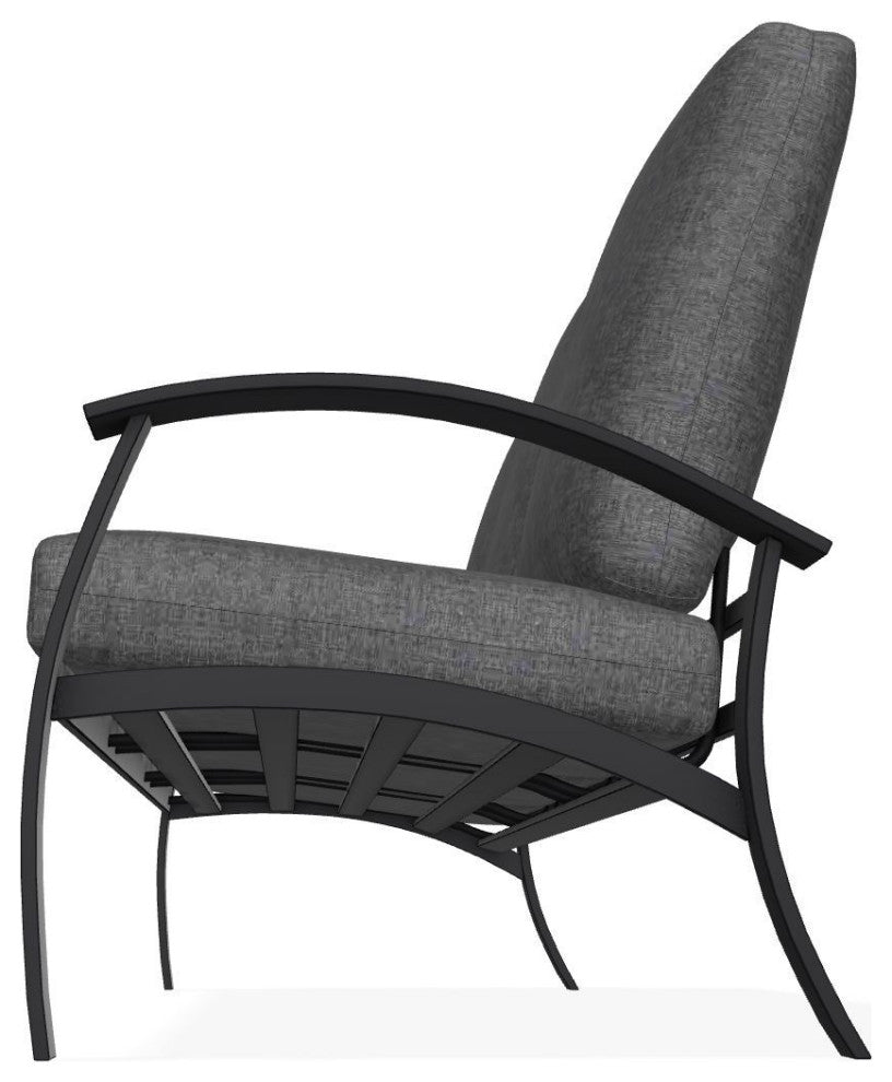 Belle Isle Cushion 3-Seat Outdoor Sofa, Slate/Black