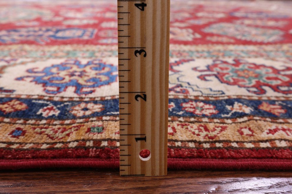6' 10" X 9' 9" Super Kazak Hand Knotted Wool Rug - Q12936