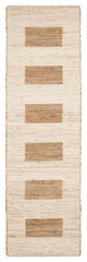 Dash & Albert Milo Ivory Handwoven Jute/Cotton Rug, Natural, Runner-2'6" x 8'
