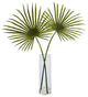 Fan Palm Artificial Arrangement, Glass Vase