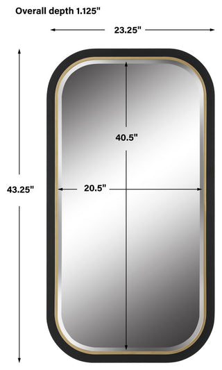 Uttermost 09880 Nevaeh Curved Rectangle Mirror