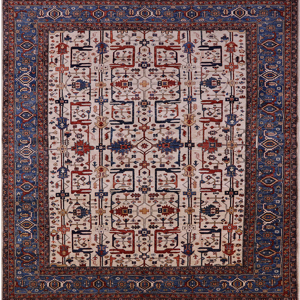 Ahgly Company Indoor Square Mid-Century Modern Area Rugs, 5' Square