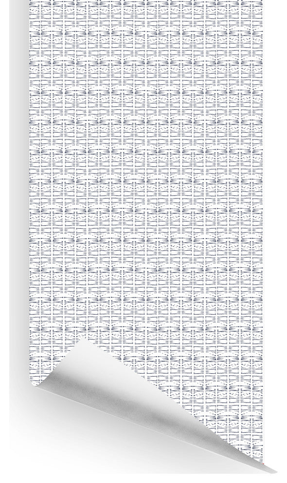 Letter from India Wallcovering, Indigo, Roll, Peel and Stick