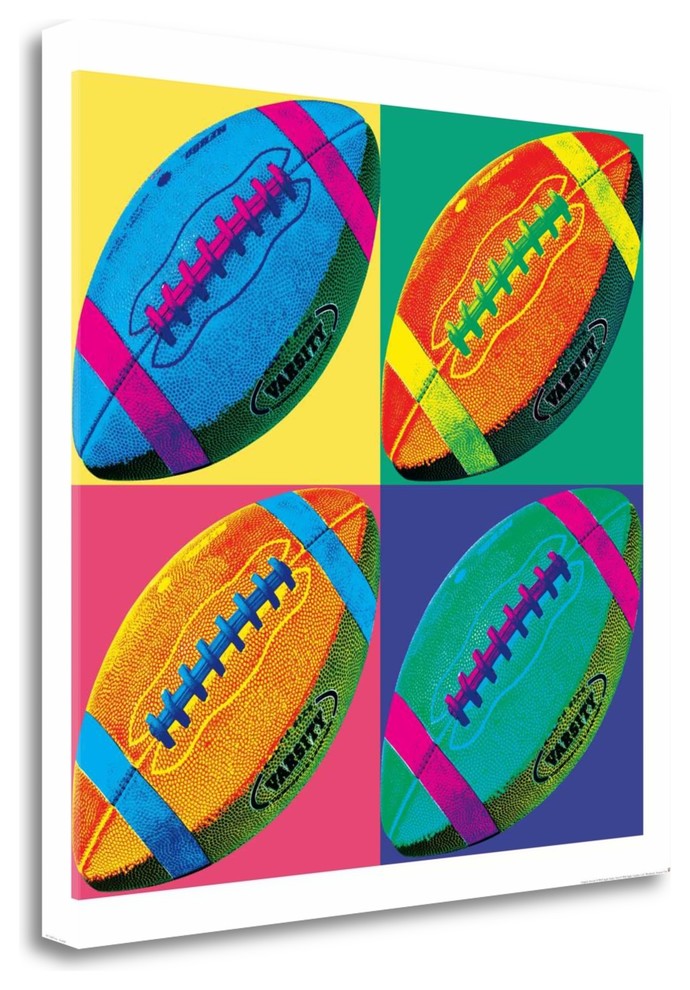 "Ball Four Football" By Wild Apple Portfolio, Giclee on Gallery Wrap Canvas