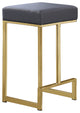 Jakob Backless 25" Counter Height Stool, Gold, Set of 2, Gray