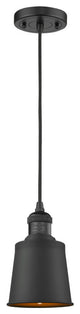 1-Light Addison 5" Mini Pendant, Matte Black