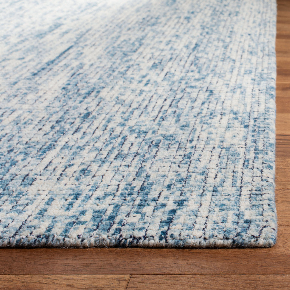 Safavieh Couture Abstract Collection, ABT473 Rug, Ivory/Navy, 6' Square