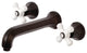Kingston Brass KS4125PX 2-Handle Wall Mount Bathroom Faucet, Oil Rubbed Bronze