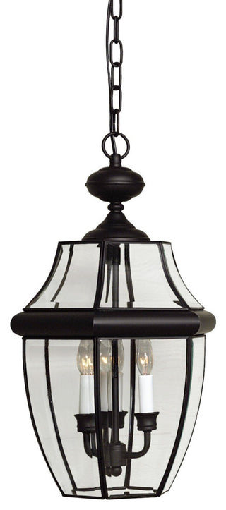 Newbury 3-Light Outdoor Lantern, Mystic Black