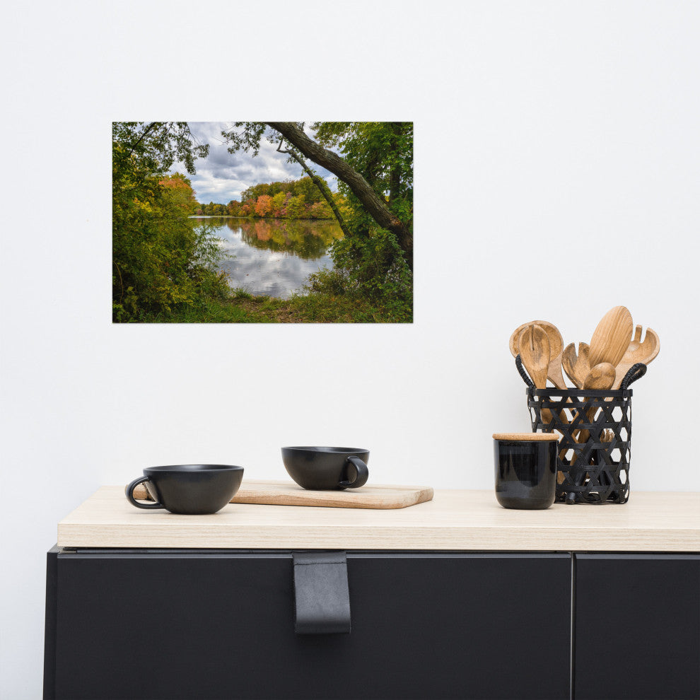 Lost in Autumn Color Landscape Photo, Rural Unframed Wall Art Print, 12" X 18"