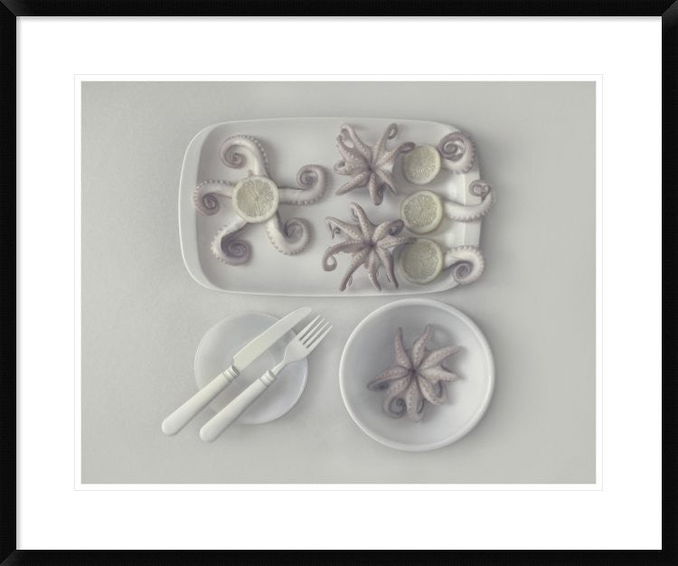 "Octopus 2" Framed Digital Print by Dimitar Lazarov, 32x26"