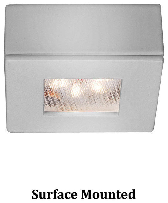WAC Lighting LED Button Light, Brushed Nickel, Square, 2700k Warm White
