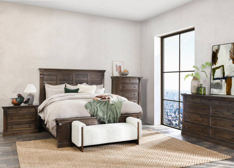 Adelaide Nine-Drawer Mango Wood Dresser, Cocoa Brown by Kosas Home