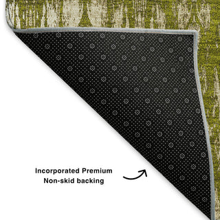 Premium Machine Washable Mayfield AMF580 Olive 3' x 5' Rug